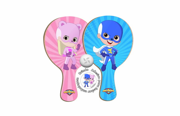 Kit Raquete de Ping Pong - Aventureiros (rosa e Azul)