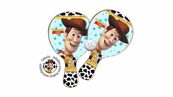 Kit Raquete de Ping Pong - Toy Story Woody