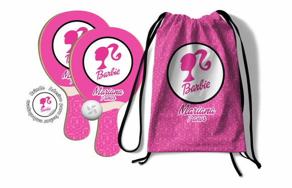 Kit Mochilinha + Raquetes Ping Pong - Barbie