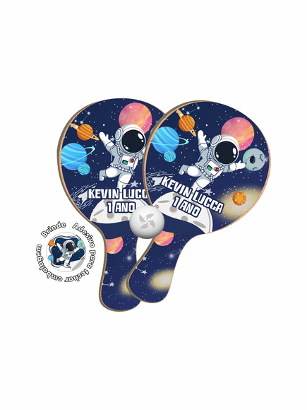 Kit Raquetes Ping Pong Astronauta