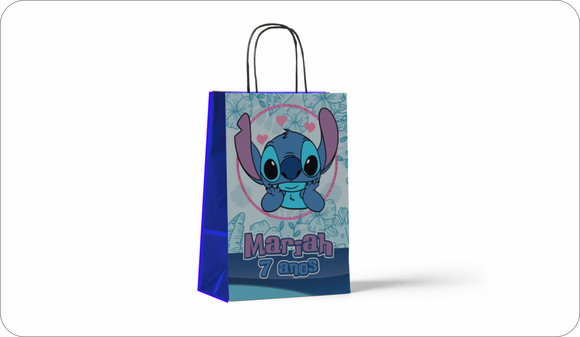 Sacola de Papel Personalizada - Lilo Stitch