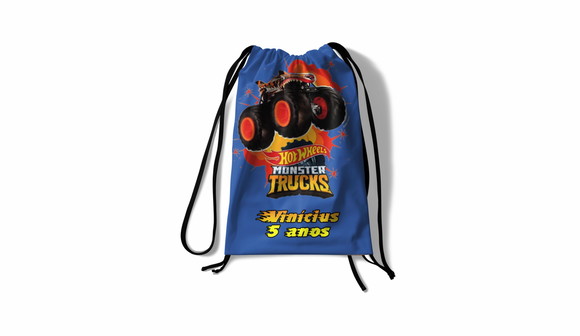 Mochila Saco - Hotweels Monster Trucks