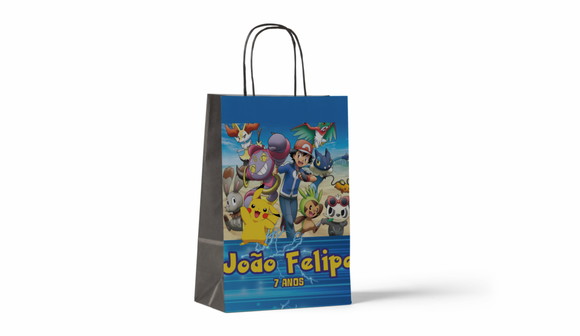 Sacola de Papel Personalizada Pokemon
