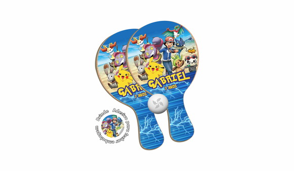 Kit Raquetes Ping Pong Pokemon
