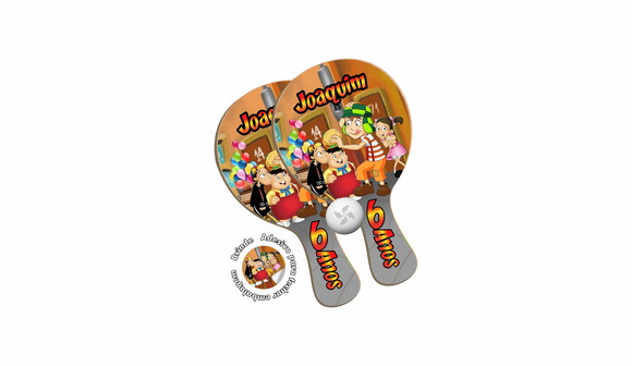 Kit Raquetes Ping Pong Turma do Chaves