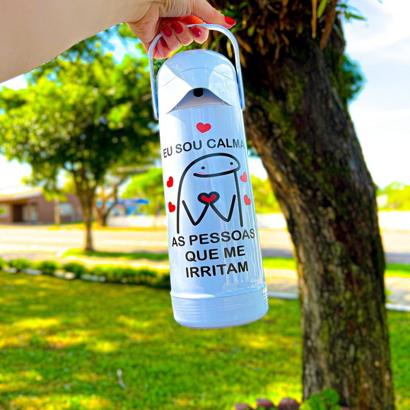 Térmica Branca 1litro Estampada