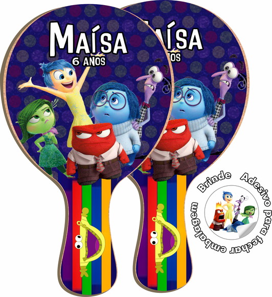 Kit Raquetes Ping Pong - Divertida Mente 2