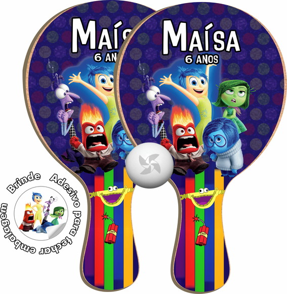 Kit Raquetes Ping Pong - Divertidamente 2
