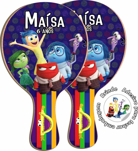 Kit Raquetes Ping Pong - Divertida Mente 2