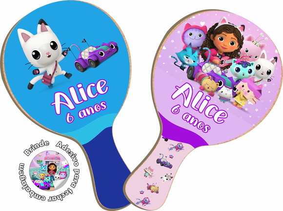 Kit Raquetes Ping Pong - a Casa Mágica da Gabby