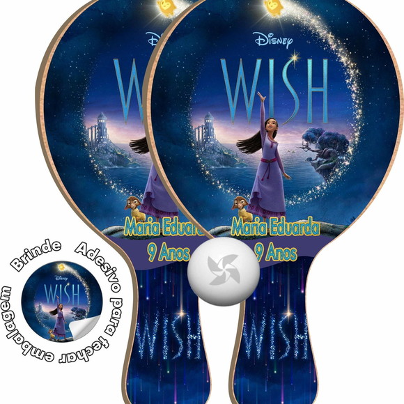 Kit Raquetes Ping Pong - Estrela Filme Wish
