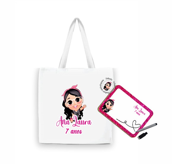 Lembrancinha Kit Lousa m com Sacolinha Luluca