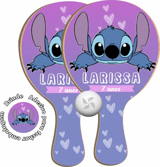 Raquete de Ping Pong Personalizada Lilo Stitch
