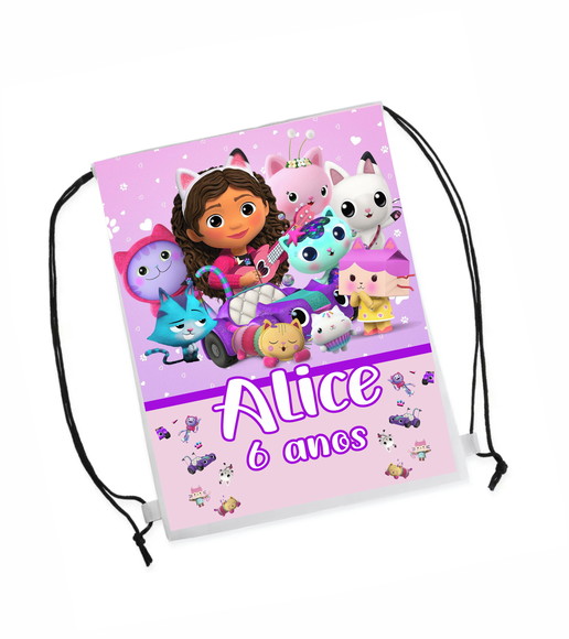 Mochila Saco - a Casa Mágica da Gabby