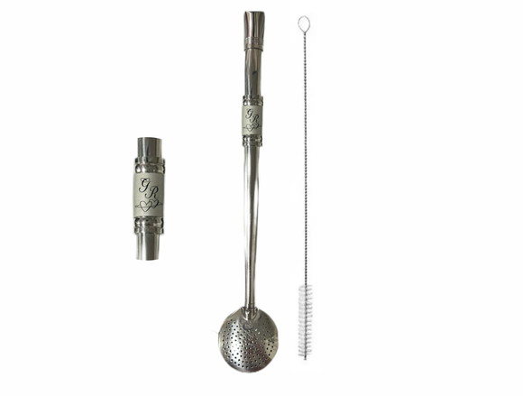 Bombas Chimarrão Inox Personalizada 21cm Dia dos Namorados