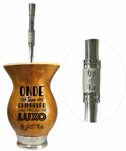 Cuia Chimarrão Bomba Inox Onde Tem Chimarrão Não Precisa Ter