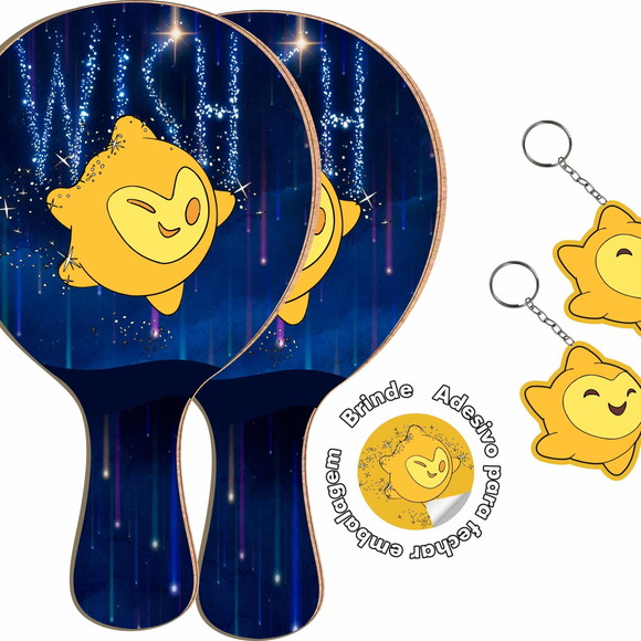 Kit Chaveiros e Raquetes Filme Wish Estrela