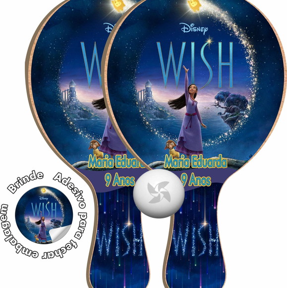 Kit Raquetes Ping Pong - Filme Wish