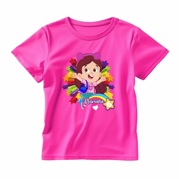 Camiseta Festa Aniversário Infantil Maria Clara Jp