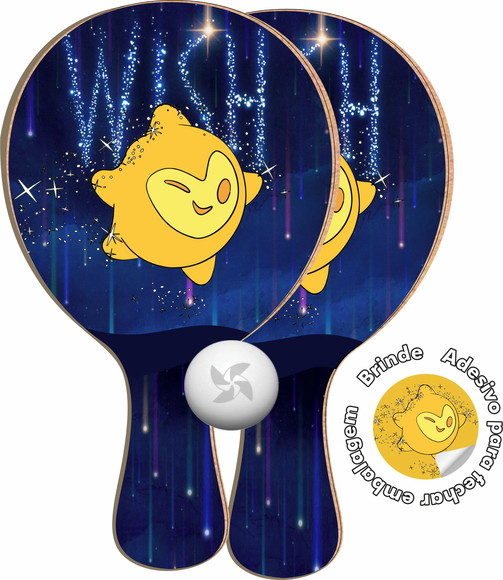 Kit Raquetes Ping Pong - Estrela Filme Wish