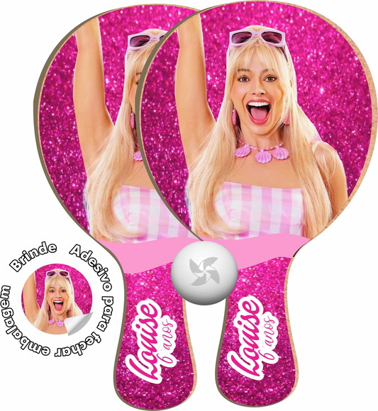 Kit Raquetes Ping Pong - Filme Barbie
