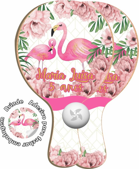 Kit Raquetes Ping Pong Flamingo