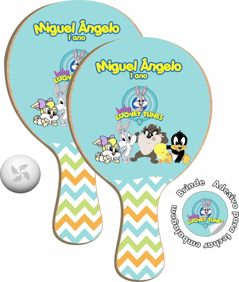 Kit Raquetes Ping Pong - Looney Tunes