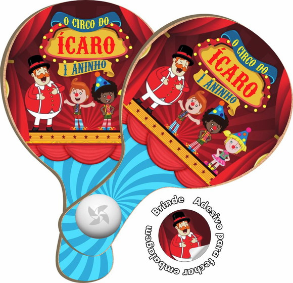 Kit Raquetes Ping Pong - Bita e o Circo
