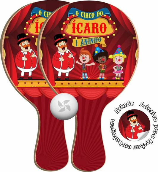 Kit Raquetes Ping Pong - Circo Bita