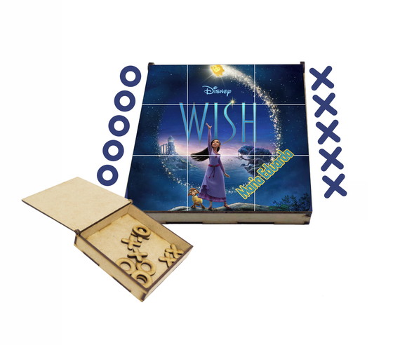 Jogo da Velha Caixa mdf Filme Wish: o Poder dos Desejos