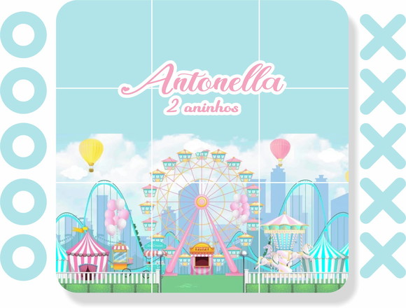 Jogo da Velha Personalizado Parque de Diversão