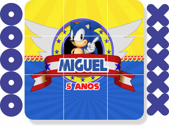 Jogo da Velha Personalizado Sonic