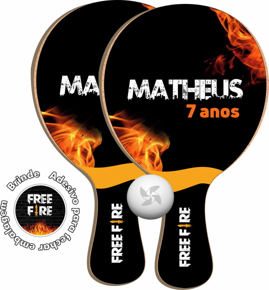 Raquete de Ping Pong - Free Fire