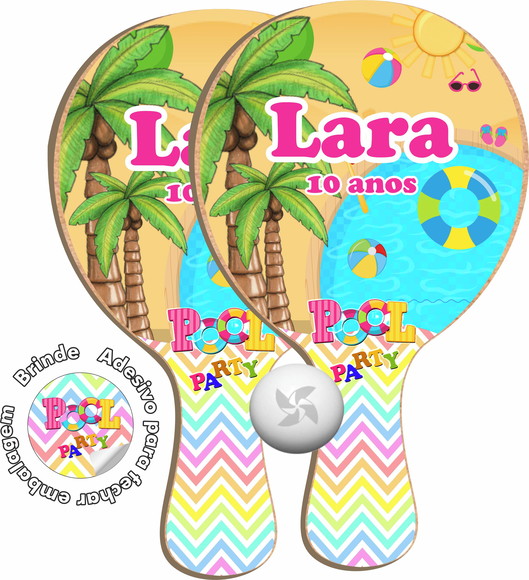 Kit Raquetes Ping Pong Pool Party
