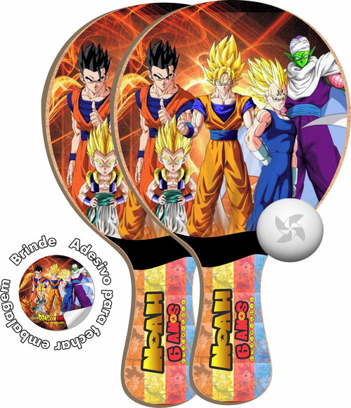 Raquete de Ping Pong Personalizada Dragon Ball