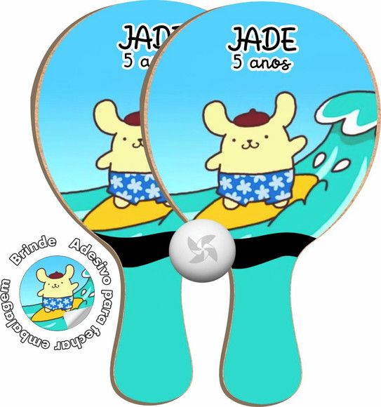 Kit Raquetes Ping Pong - Pompompurin