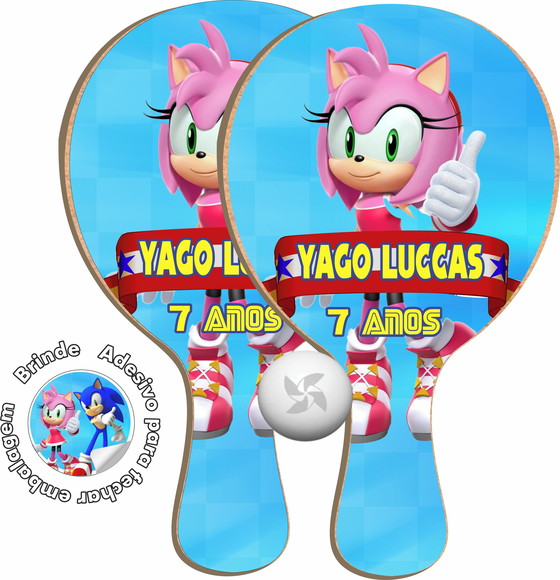 Kit Raquetes Ping Pong Amy Rose