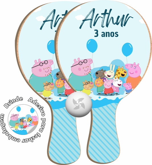 Kit Raquetes Ping Pong - Porquinha