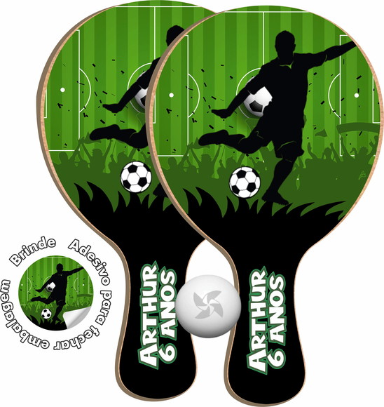 Kit Raquetes Ping Pong Futebol