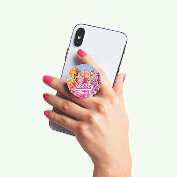 Pop Socket Suporte de Celular Personalizado Barbie