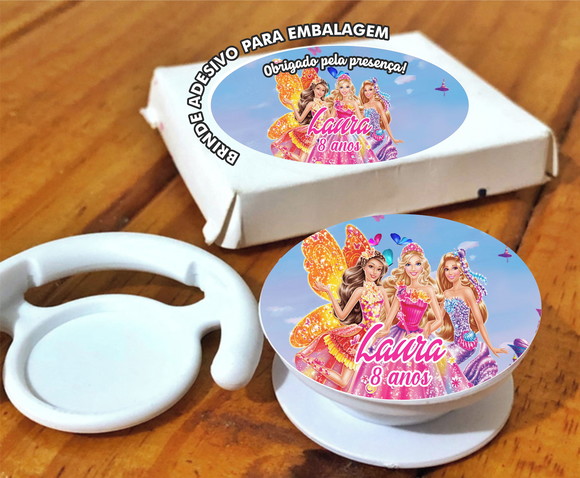 Pop Socket Suporte de Celular Personalizado Barbie
