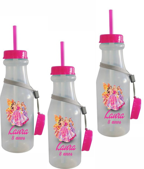 Garrafinha Retro Personalizada Barbie