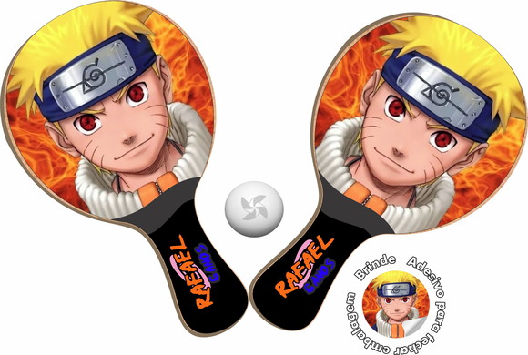 Kit Raquetes Ping Pong - Naruto