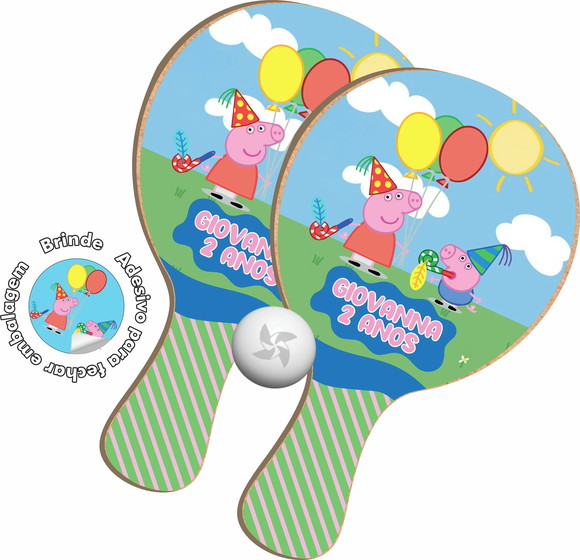 Kit Raquetes Ping Pong - Porquinha