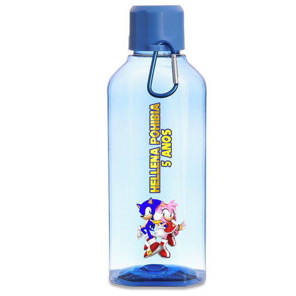 Garrafa de Água Personalizada Garrafinha Amy Rose Sonic