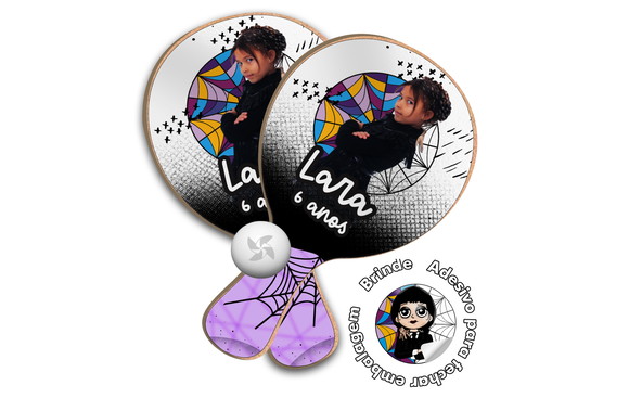 Kit Raquetes Ping Pong - Wandinha com Foto