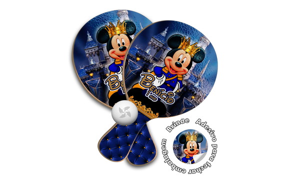 Kit Raquetes Ping Pong - Mickey Realeza