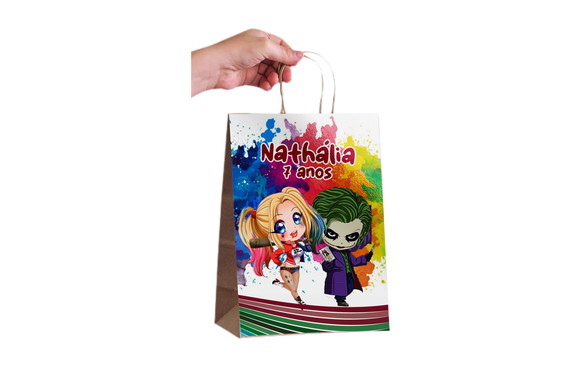 Sacola de Papel Personalizada Alerquina e Coringa