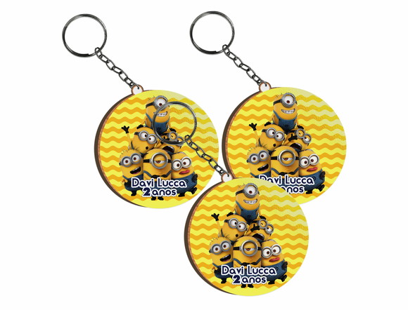 Chaveiro de Lembrança Colorido Minions