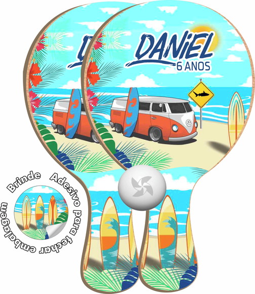 Kit Raquetes Ping Pong - Surf